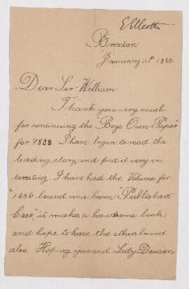 Letter, 31 January 1888