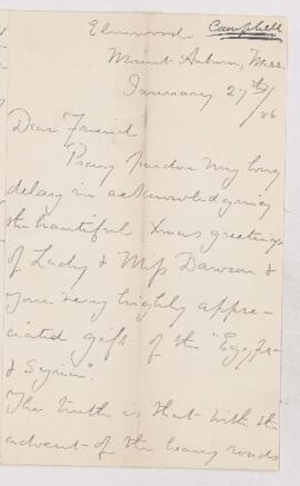 Letter, 27 January 1886