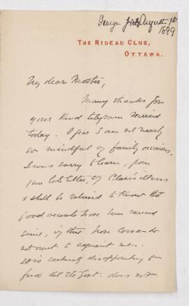 Letter, 1 August 1899