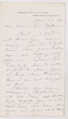 Letter, 23 December 1886