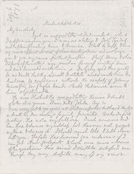 Letter, 6 September 1871