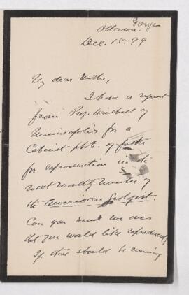 Letter, 15 December 1899