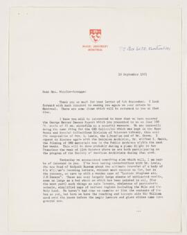 Letter, 10 September 1971
