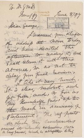Letter, 8 June 1897