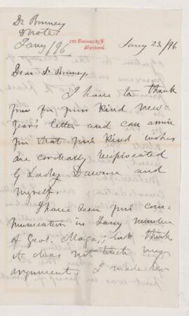 Letter, 23 January 1896