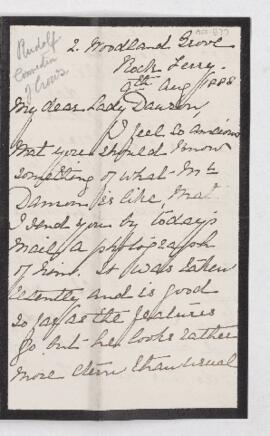 Letter, 9 August 1888