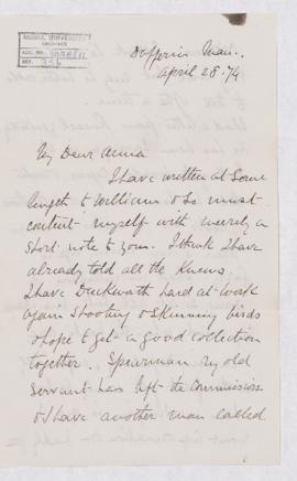 Letter, 28 April 1874