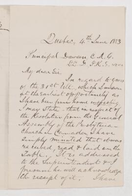 Letter, 4 June 1883