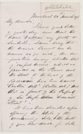 Letter, 21 March 1876