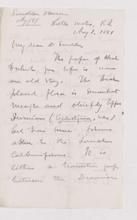 Letter, 1 August 1881