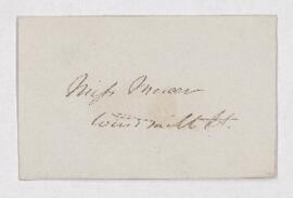 Invitation to tea, 20 March 1844