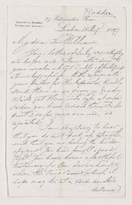 Letter, 18 August 1897