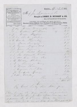 Account, 21 August 1851