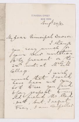 Letter, 29 August 1882