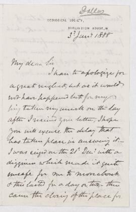 Letter, 3 January 1888