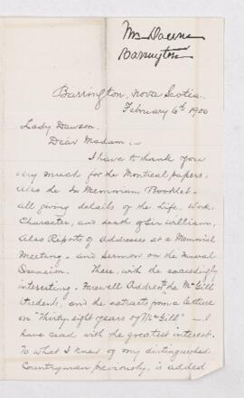 Letter, 6 February 1900
