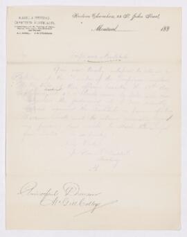 Letter, June 1882