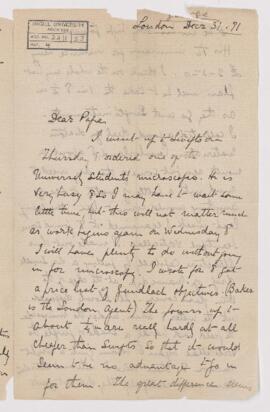 Letter, 31 December 1871
