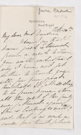 Letter, 20 October