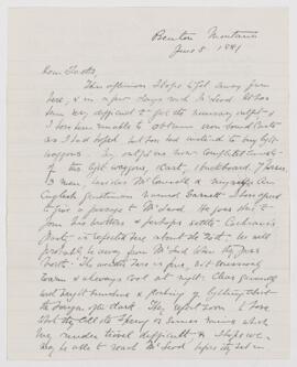 Letter, 8 June 1881
