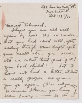 Letter, 12 February 1911