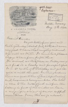 Letter, 9 August 1903