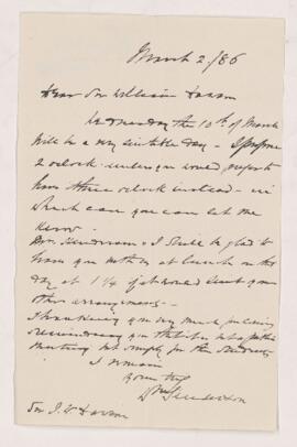 Letter, 2 March 1886