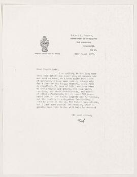 Copy of letter, 12 March 1975