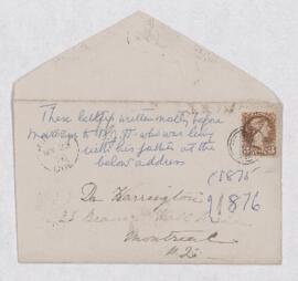 Envelope postmarked 25 May 1876