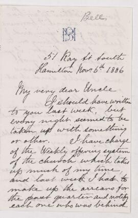 Letter, 6 November 1886