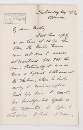 Letter, 19 August 1893