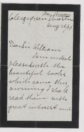 Letter, 26 August 1886
