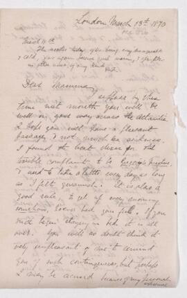 Letter, 13 March 1870