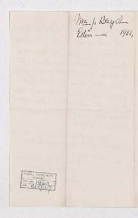 Letter, 8 January 1900
