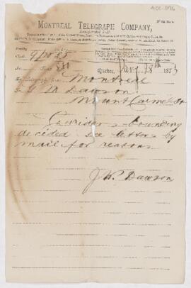 Telegram, 28 January 1873