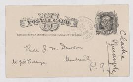 Postcard, 18 November 1882
