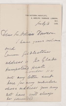 Letter, 16 July 1898