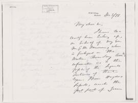 Letter, 3 December 1873
