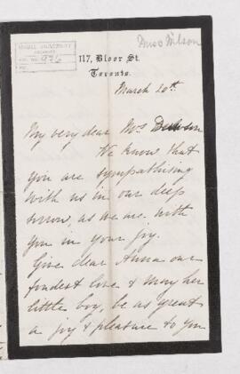 Letter, 20 March