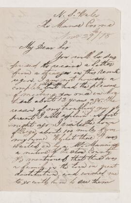 Letter, 29 November 1878