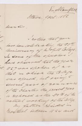 Letter, 9 October 1882
