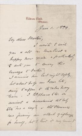 Letter, 1 January 1899