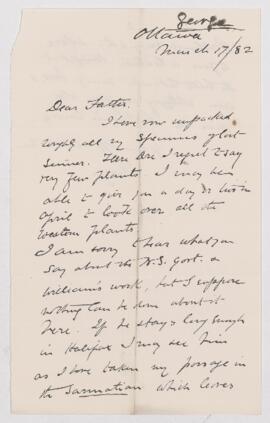 Letter, 17 March 1882