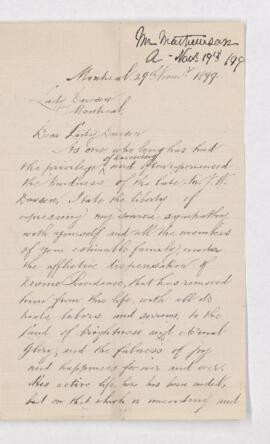 Letter, 29 November 1899
