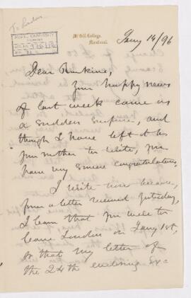 Letter, 14 January 1896
