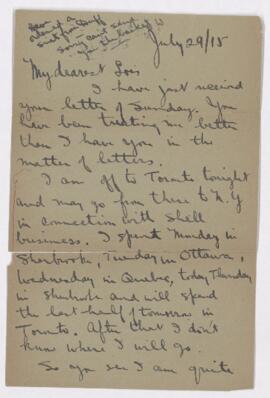 Letter, 29 July 1915