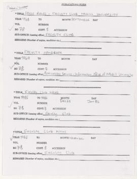 Miscellaneous McGill ephemera, 1960-1969