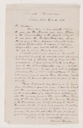 Letter, 30 October 1876