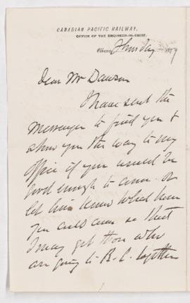 Letter, undated