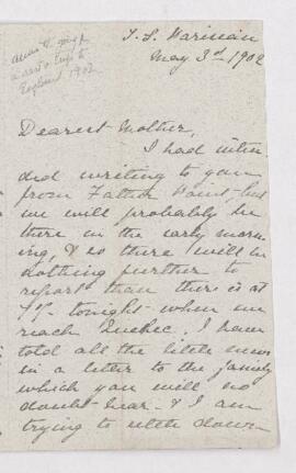 Letter, 3 May 1902